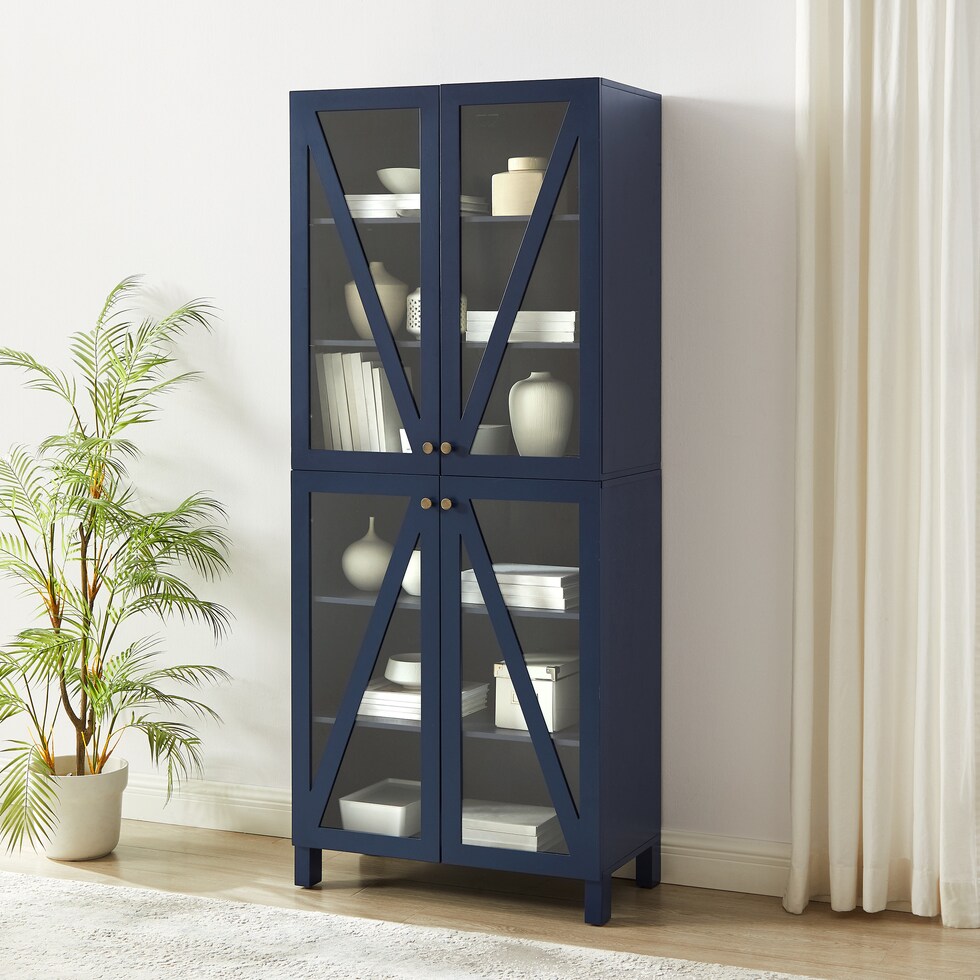 cora blue kitchen pantry   