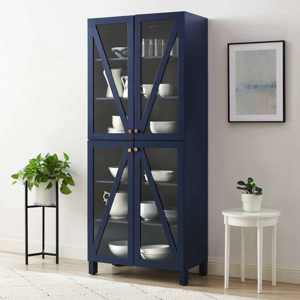 cora blue kitchen pantry   