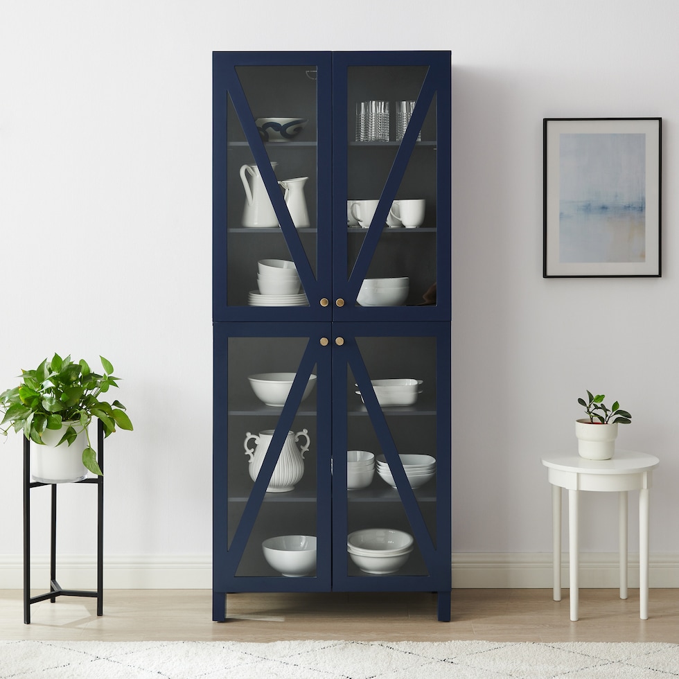 cora blue kitchen pantry   