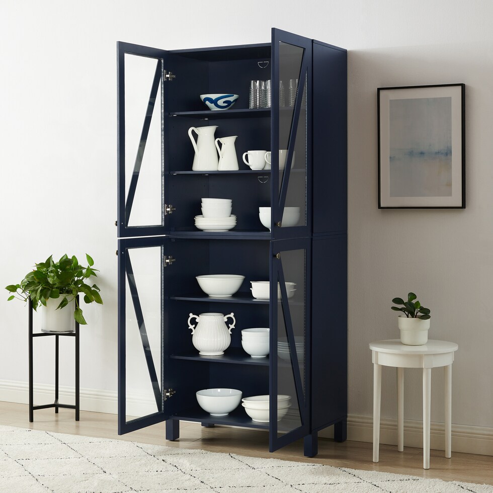cora blue kitchen pantry   
