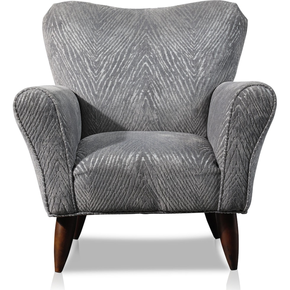 cora silver accent chair   