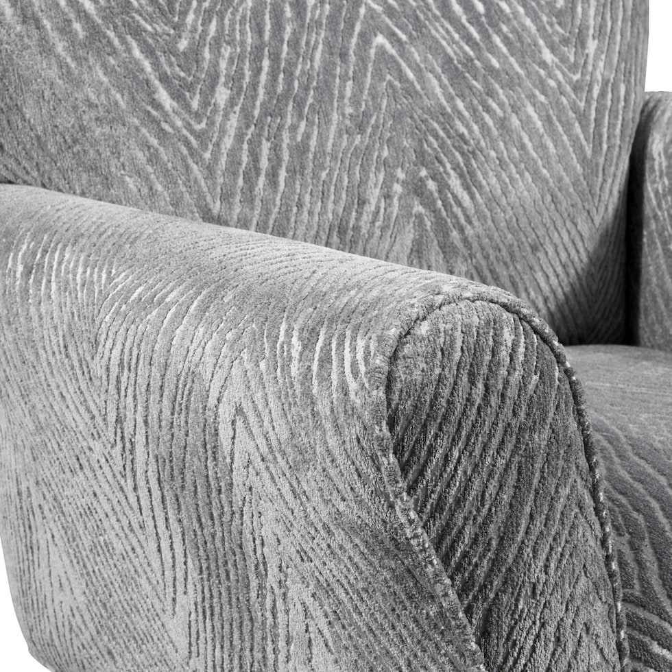 cora silver accent chair   