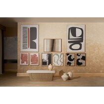 coral gray wall art   