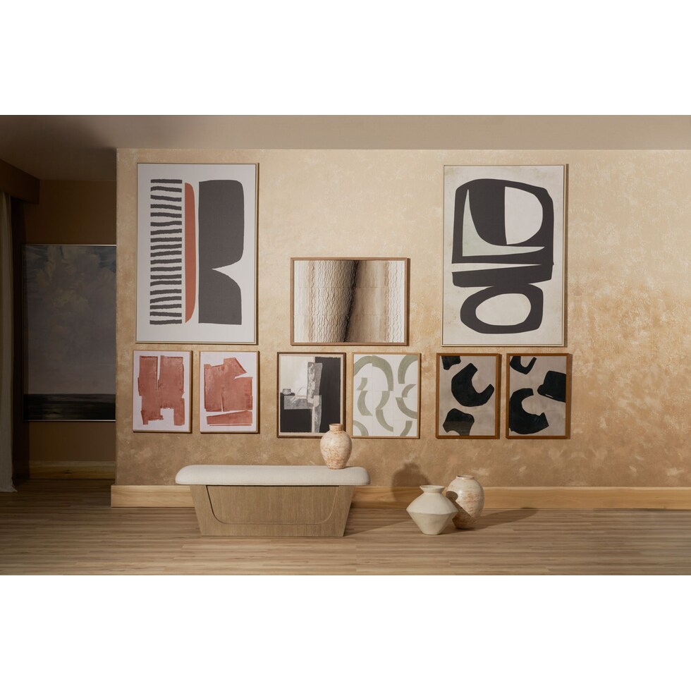 coral gray wall art   