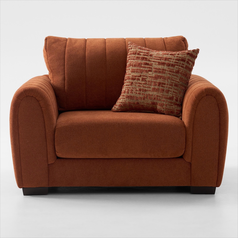 coral orange chair   