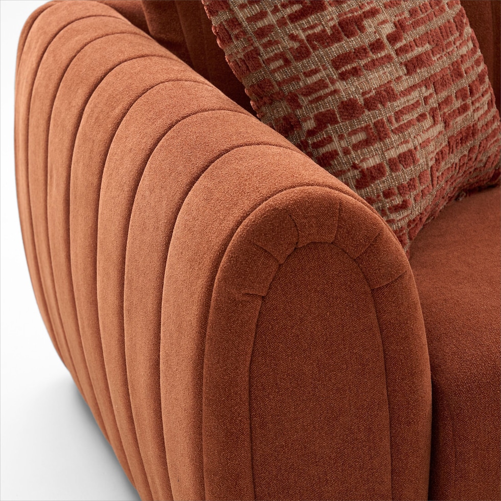 coral orange sectional   