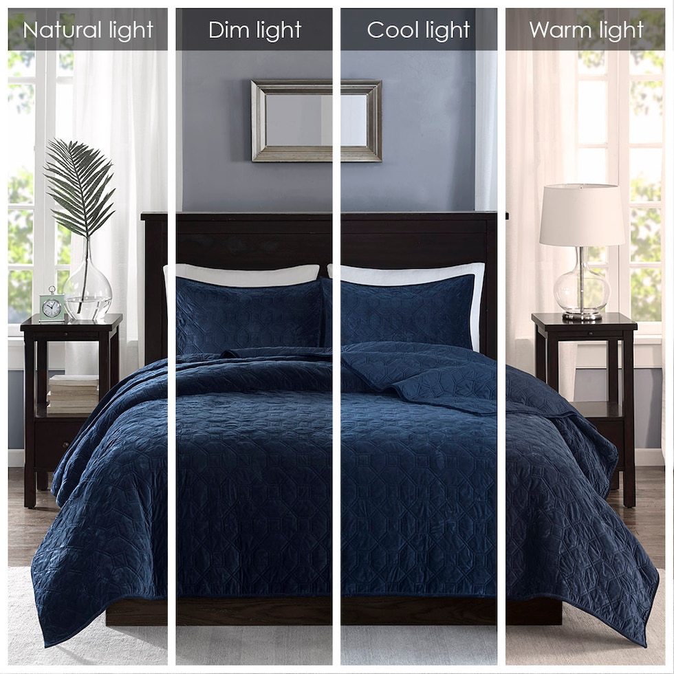 coraline blue full queen bedding set   