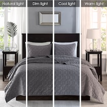 coraline gray king california king bedding set   