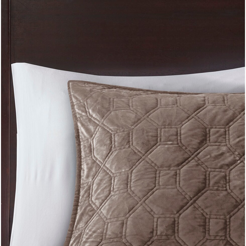 coraline light brown king california king bedding set   