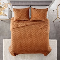coraline orange full queen bedding set   