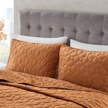 coraline orange full queen bedding set   