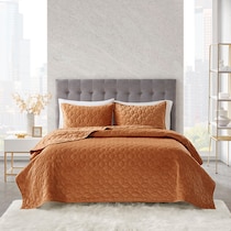 coraline orange full queen bedding set   