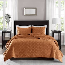 coraline orange full queen bedding set   