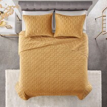 coraline yellow king california king bedding set   