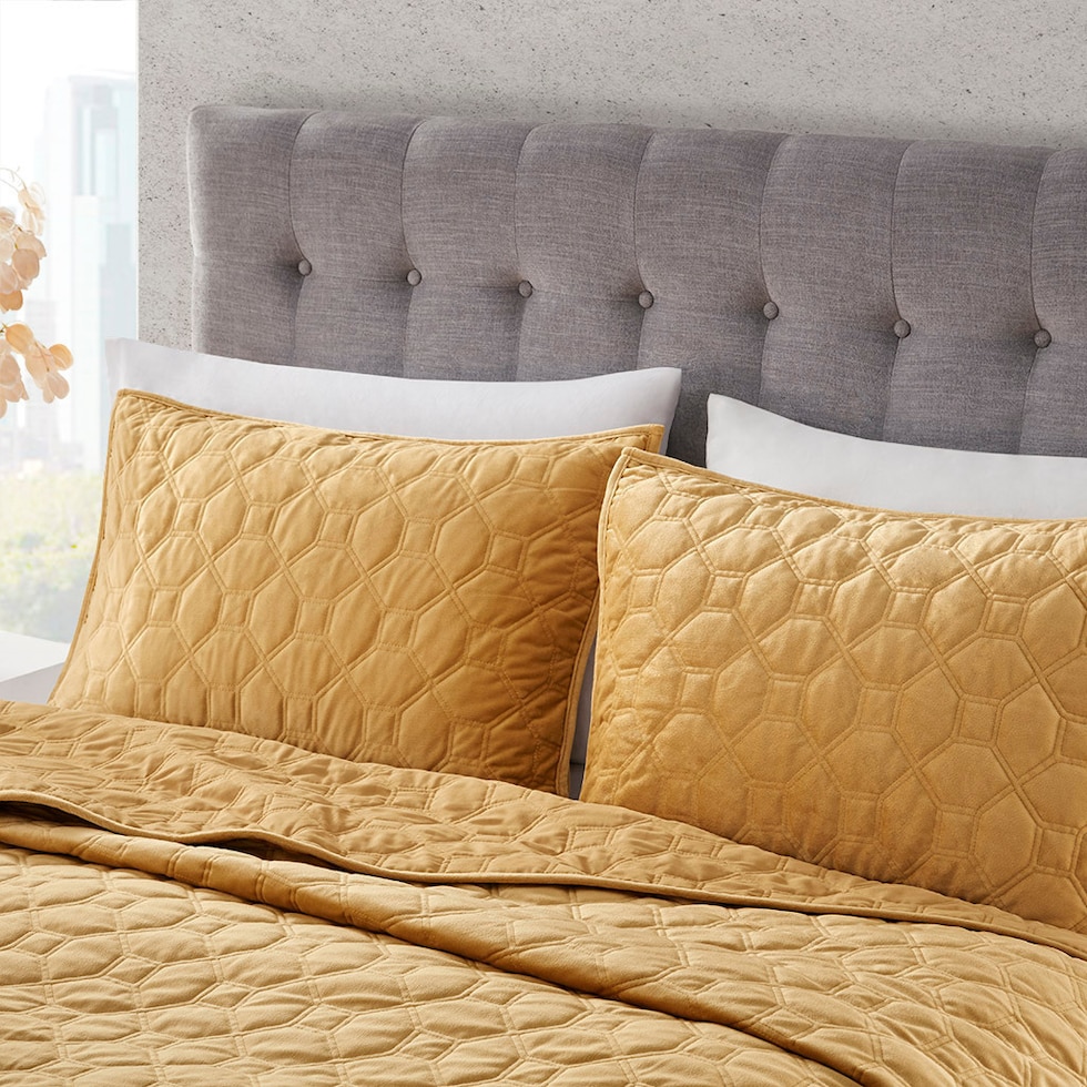coraline yellow king california king bedding set   