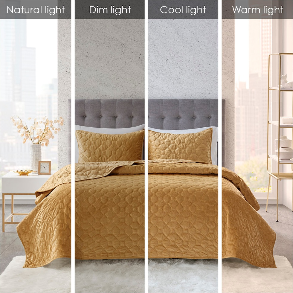 coraline yellow king california king bedding set   