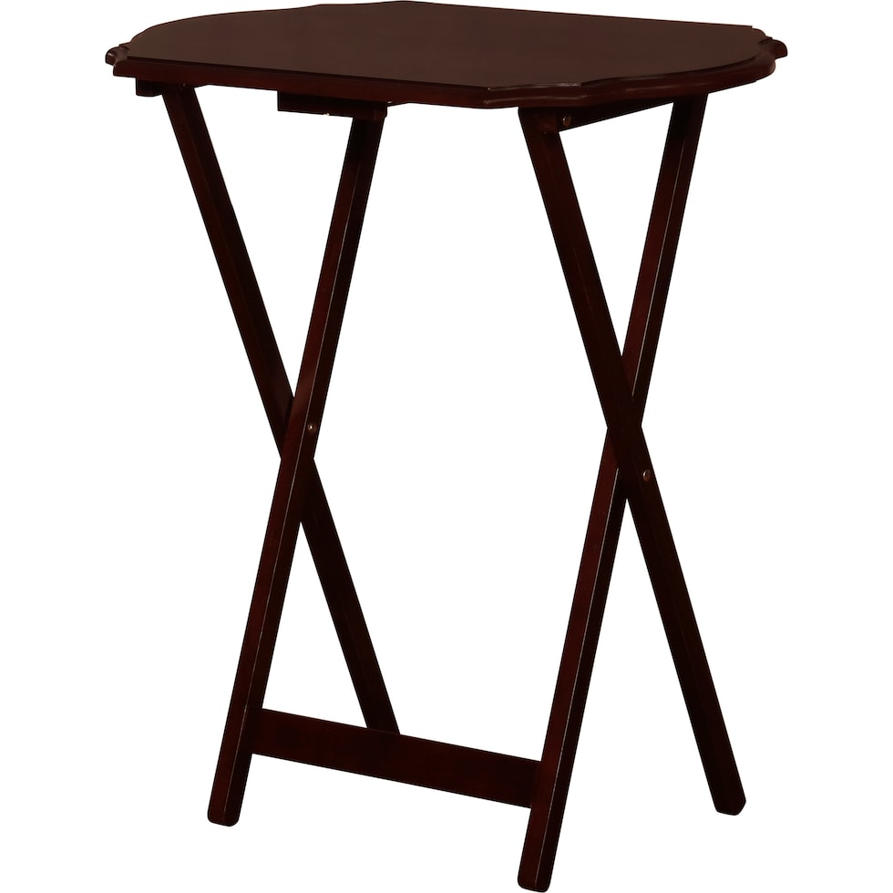 cordelia dark brown tray table   