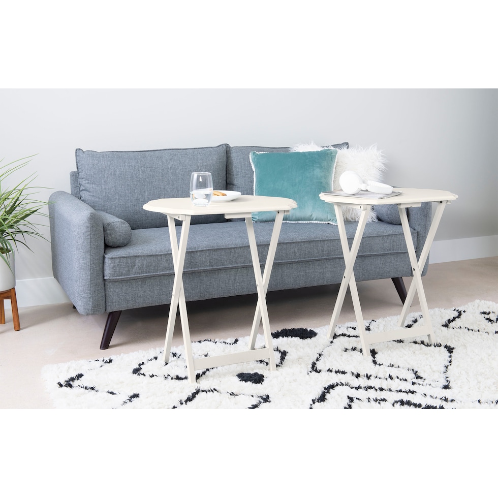 cordelia white tray table   