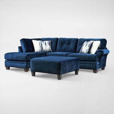 Cordelle 2-Piece Sectional and Ottoman Set