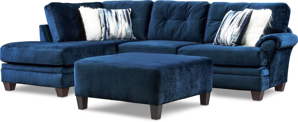 Cordelle 2-Piece Sectional with Chaise + FREE OTTOMAN