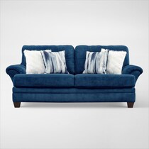 cordelle blue  pc sectional with ottoman   