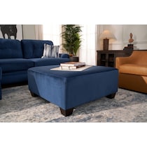cordelle blue cocktail ottoman   