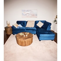 cordelle blue sectional   