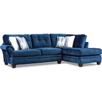 cordelle blue sectional   