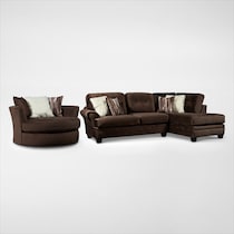 cordelle dark brown  pc living room   
