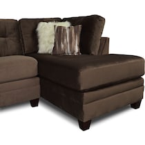 cordelle dark brown  pc sectional   