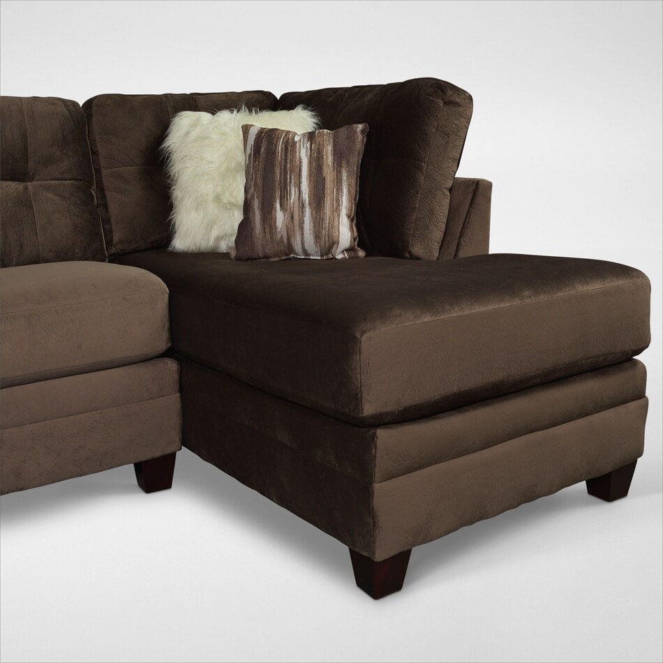 cordelle dark brown  pc sectional   