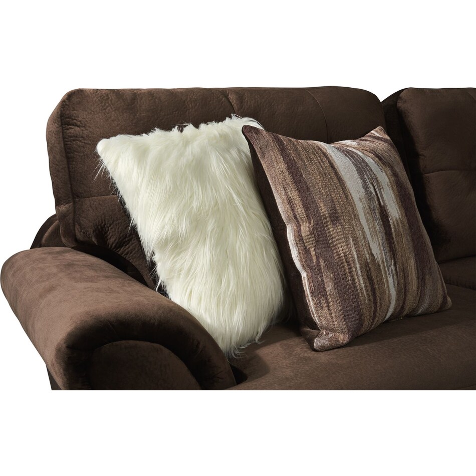 cordelle dark brown  pc sectional   