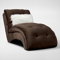 cordelle dark brown chaise   