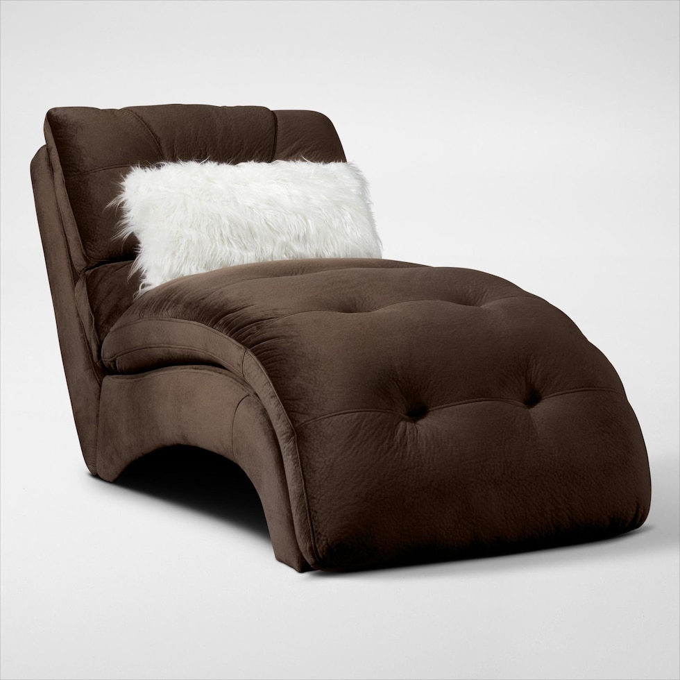 cordelle dark brown chaise   