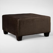 cordelle dark brown ottoman   