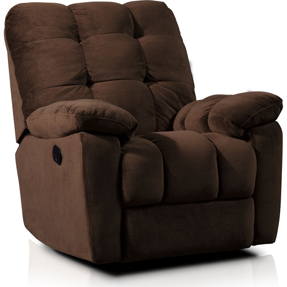 cordelle dark brown recliner   