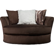 cordelle dark brown swivel chair   