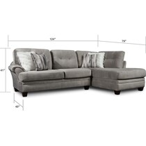 Cordelle 2 Piece Sectional With Chaise Value City Furniture