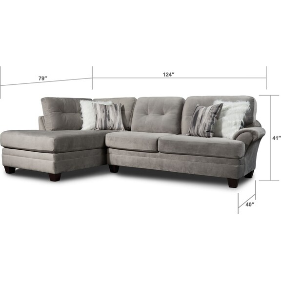 Living Room Furniture - Cordelle 2-Piece Sectional with Chaise and Swivel Chair Set