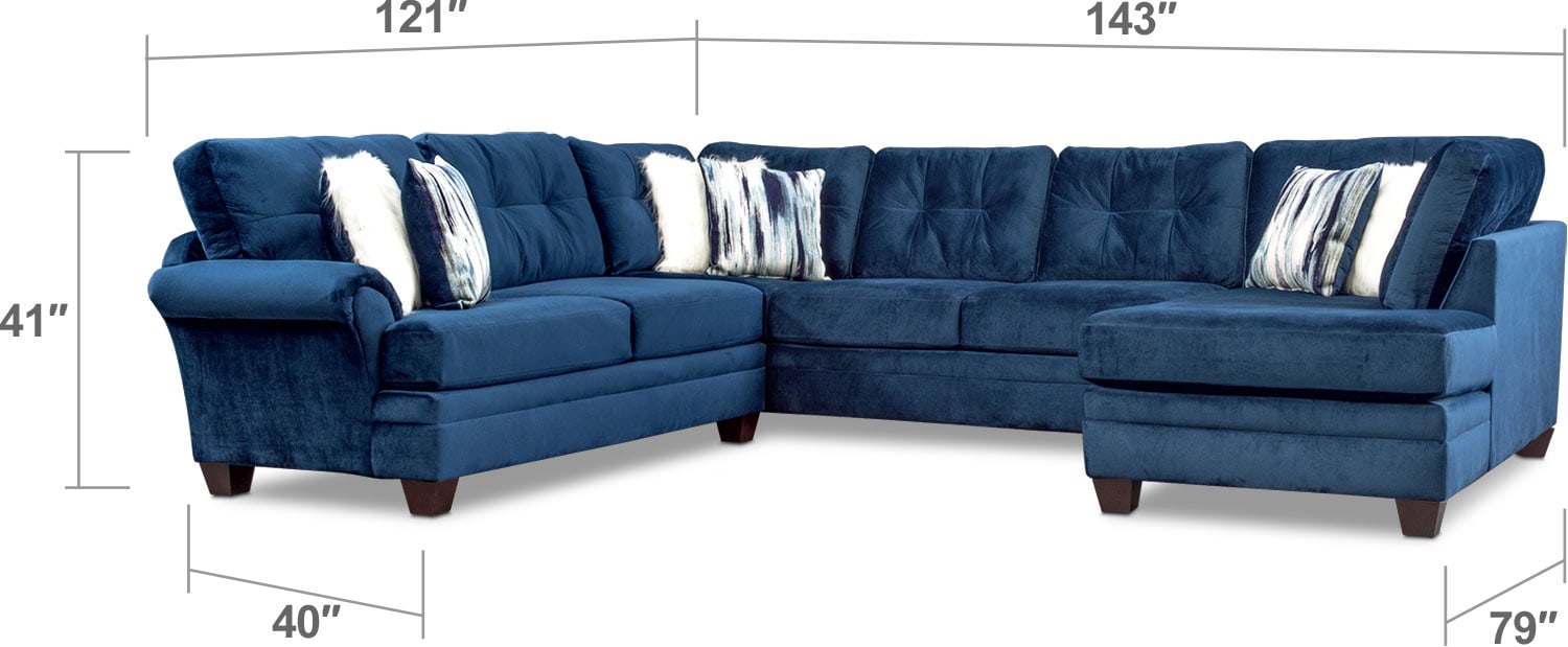 Blue couch deals value city