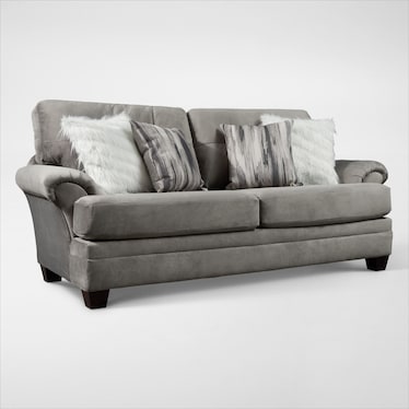 Cordelle Sofa and Swivel Chair Set - Gray