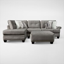 cordelle gray  pc sectional and ottoman   