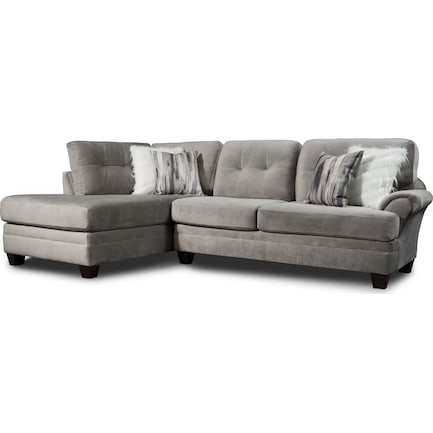 Cordelle 2-Piece Sectional with Left-Facing Chaise - Gray