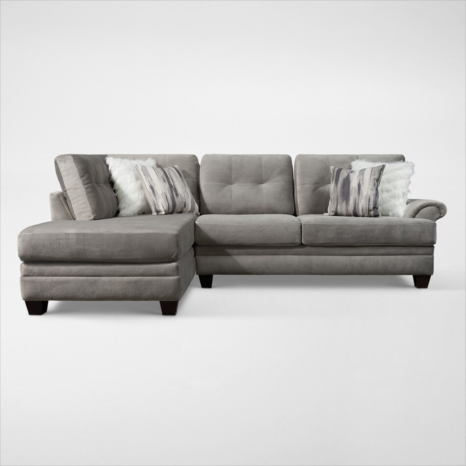 cordelle gray  pc sectional with chaise   