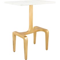 cordley white gold side table   