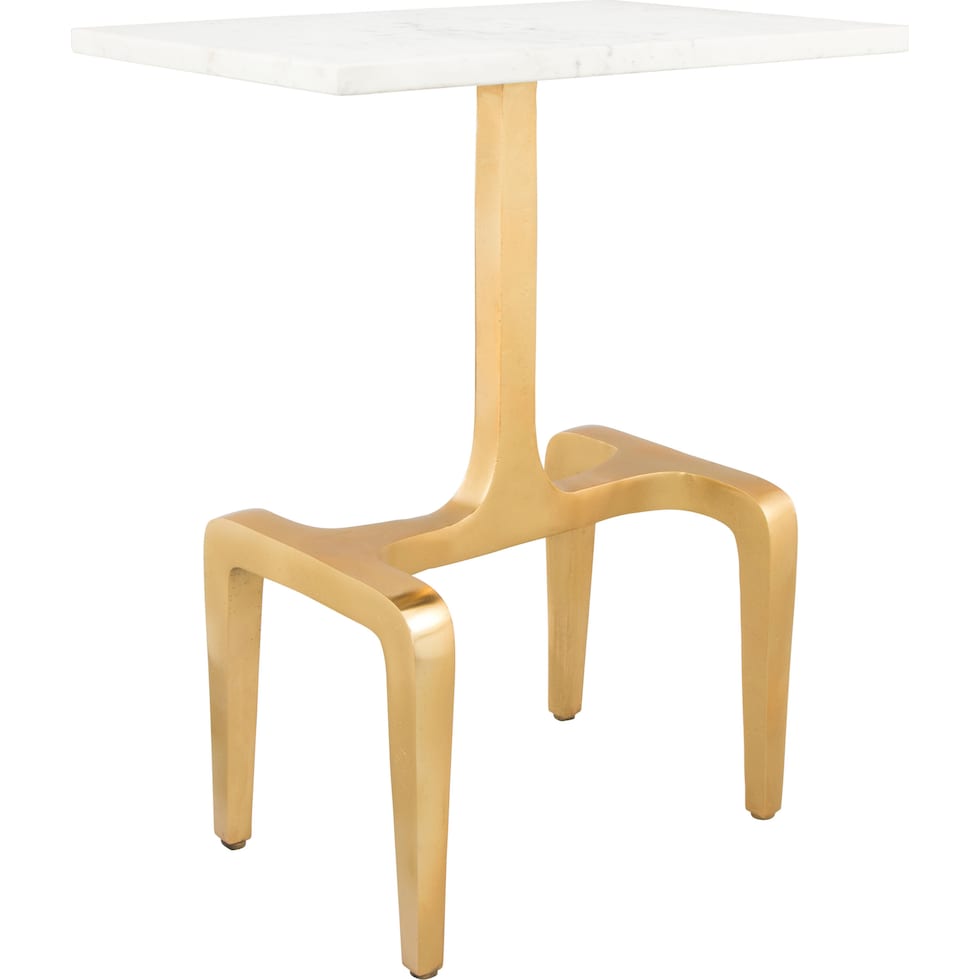 cordley white gold side table   