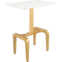 cordley white gold side table   