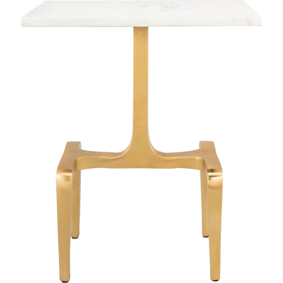 cordley white gold side table   