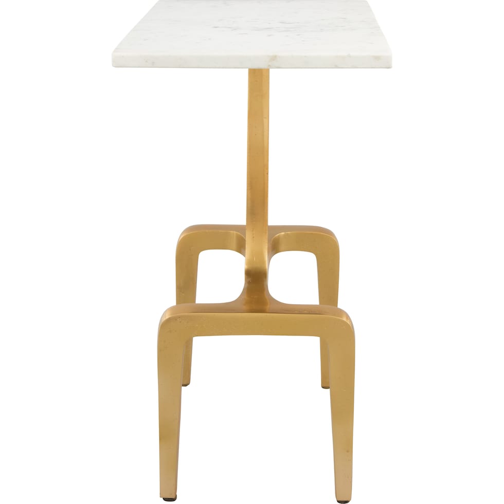 cordley white gold side table   