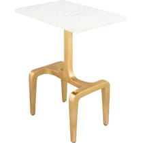 cordley white gold side table   
